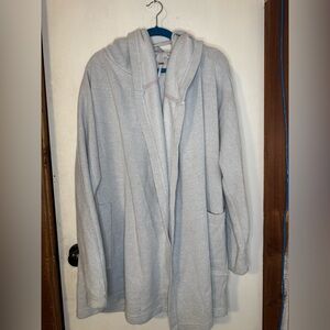 Free People Light Gray Open Front Coat